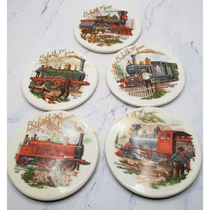 Holiday House Set of 6 Duluth MN Souvenir Collectible Train Themed Coasters